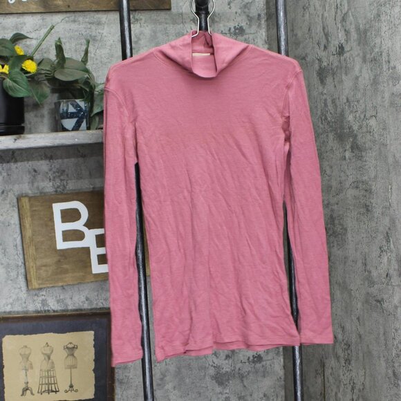 Ramblers Way Tops - Ramblers Way Womens Knit Wool Turtleneck Long Sleeve Top Pink S